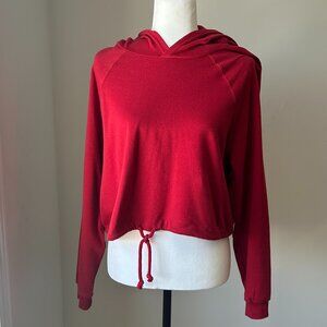 H&M Red Cropped Hoodie - Size M